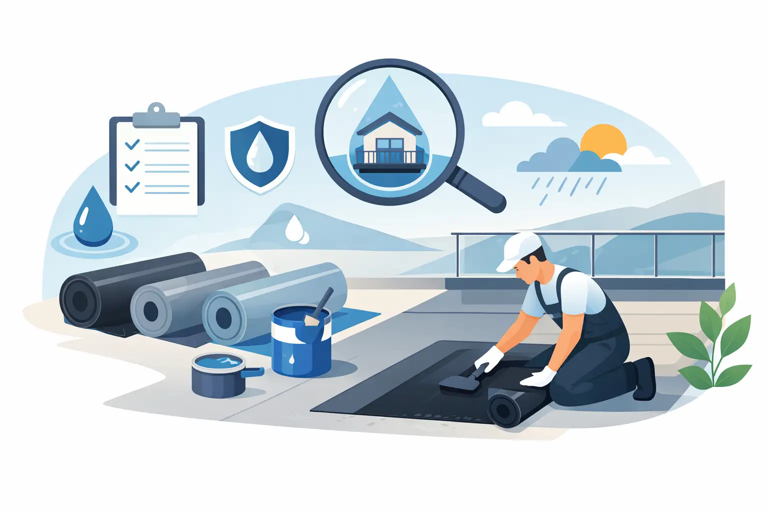 ტერასის ჰიდროიზოლაციის მასალის არჩევა სწორად