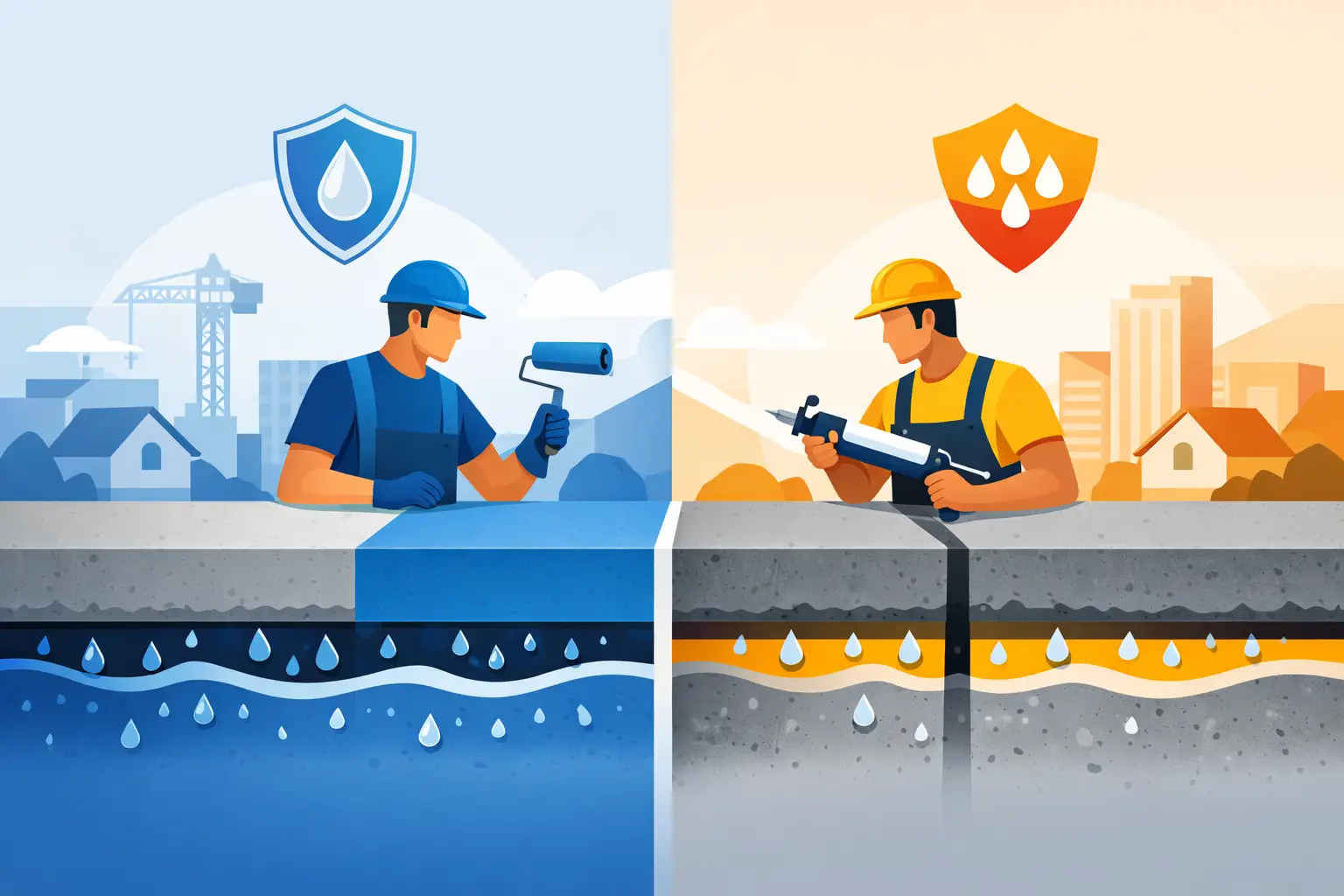 Tekno თუ Sika - რომელი ჯობს ჰიდროიზოლაციაში